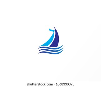 Sailing logo design icon template