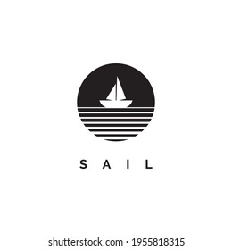 Sailing logo design illustration vector template