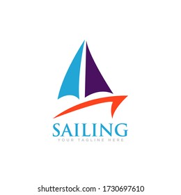 Creative Sailing Logo Design Stock Vector (Royalty Free) 1120791974 ...