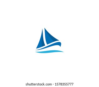 Sailing logo icon sail vector 