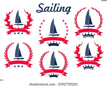 Sailing logo. Isolated Sailing on white background