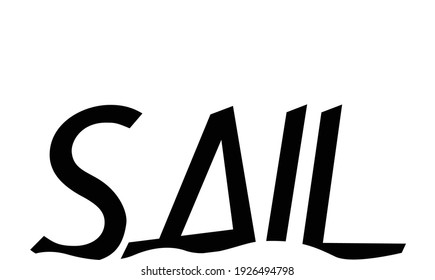 Sailing logo, play on words