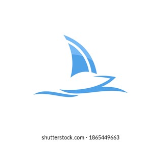 Sailing logo sail boat ship vector 