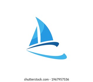 Sailing logo ship vector boat icon 