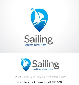 Sailing Logo Template Design Vector