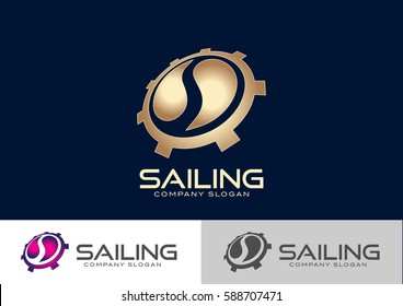 Sailing Logo Template Design Vector 