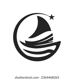 plantilla de logotipo de navegación Aislada. Identidad de marca. Gráfico de vectores de resumen de iconos