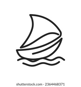 sailing logo template Isolated. Brand Identity. Icon Abstract Vector graphic