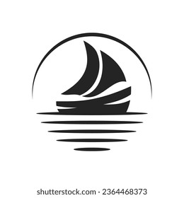 sailing logo template Isolated. Brand Identity. Icon Abstract Vector graphic