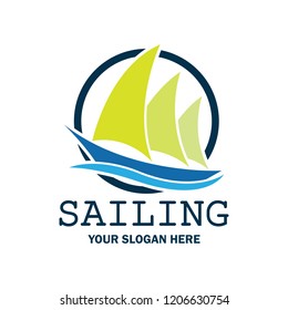 Sailing Logo Text Space Your Slogan Stock Vector (Royalty Free ...