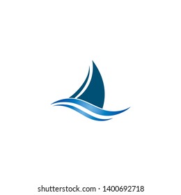 sailing logo vector icon concept