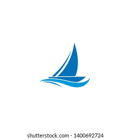 sailing logo vector icon concept