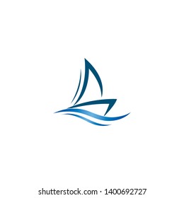 sailing logo vector icon concept