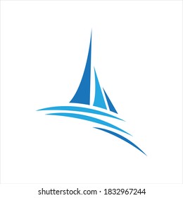 sailing logo vector icon concept illustration design template