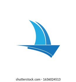 sailing logo vector icon template