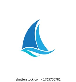 
sailing logo vector template design