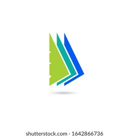 Sailing logo yacht boat marine vector illustration