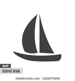 Sailing logo, yacht sports symbol vector icon