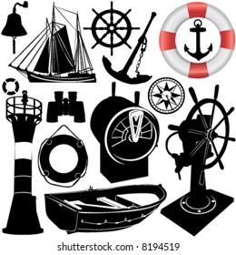 sailing objects vector