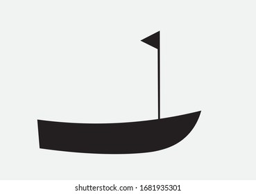 Sailing on white background. Vector drawing.