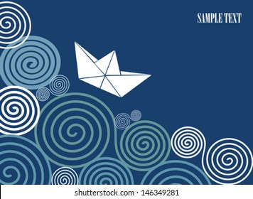 Sailing paper boat