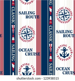 Sailing pattern - Navigation elements seamless pattern