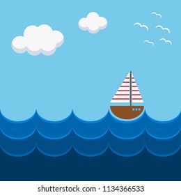 Sailing in the sea view