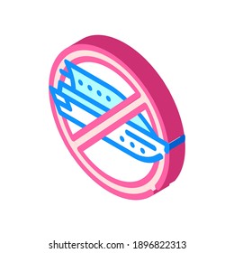 sailing ship ban isometric icon vector. sailing ship ban sign. isolated symbol illustration