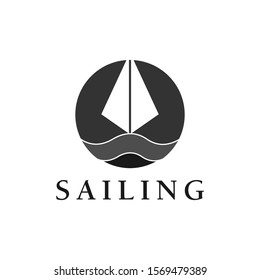 sailing ship or boat logo template