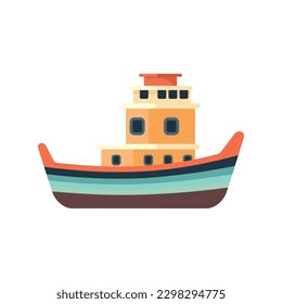 Sailing ship design over white