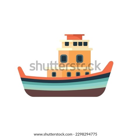 Sailing ship design over white
