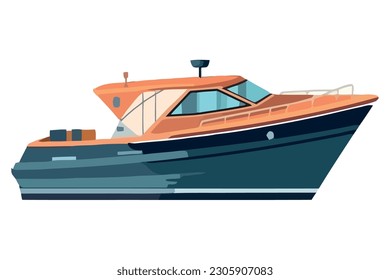 Sailing ship for fun summer vacations over white