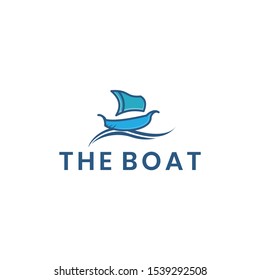 Sailing Ship Graphic Design Logo Template