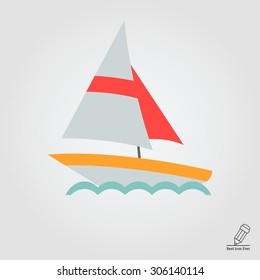 Sailing ship icon