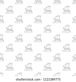 Sailing ship icon. Outline illustration of sailing ship vector icon for web