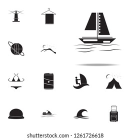 sailing ship icon. summer pleasure icons universal set for web and mobile