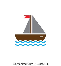 sailing ship icon vector