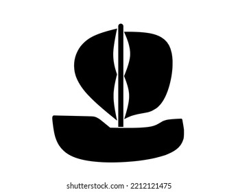 sailing ship icon vector with classic design