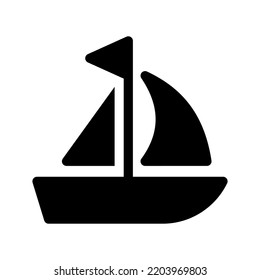 Sailing Ship Icon Vector Symbol Design Illustration