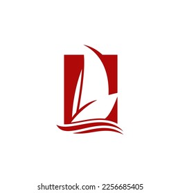 sailing ship illustration vector logo