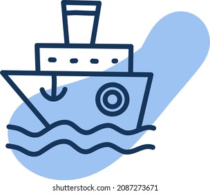 Sailing ship, illustration, vector, on a white background.