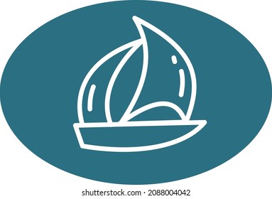 Sailing ship, illustration, vector, on a white background.