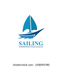 Sailing Ship Logo Template Vector Icon Stock Vector (Royalty Free ...