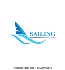 Sailing Ship Logo Template Vector Icon Stock Vector (Royalty Free ...