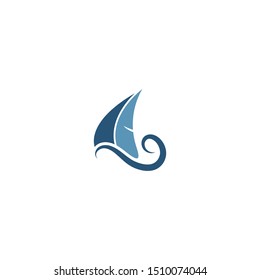 Sailing ship logo template vector icon illustration design