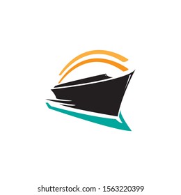Sailing ship logo. Sailing ship vector. 