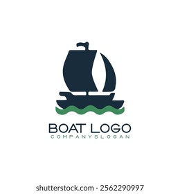 Sailing ship logo vector illustration design