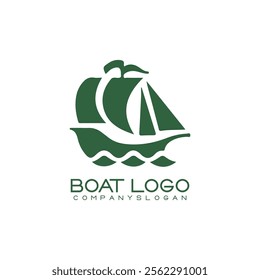 Sailing ship logo vector illustration design