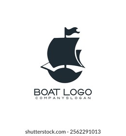 Sailing ship logo vector illustration design