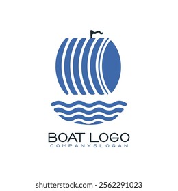 Sailing ship logo vector illustration design